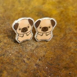 Pug Earrings